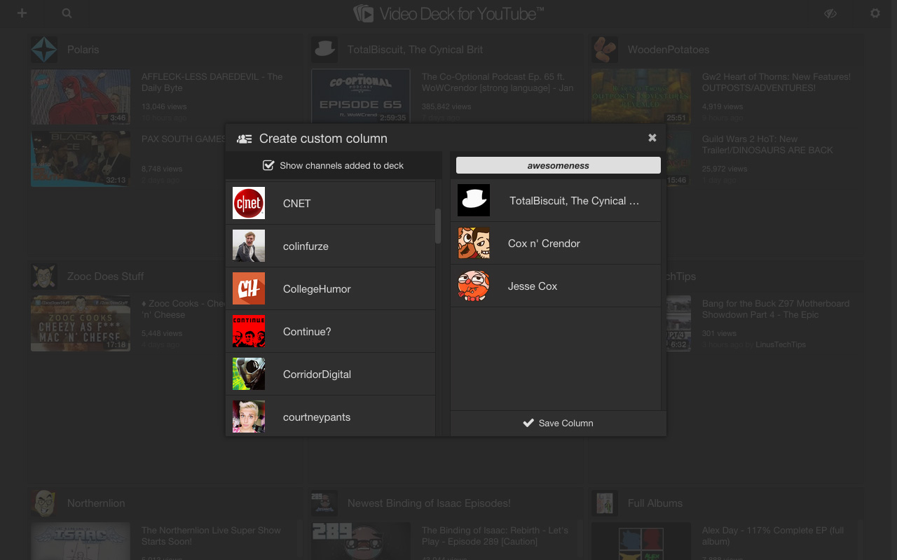 Video Deck for YouTube™